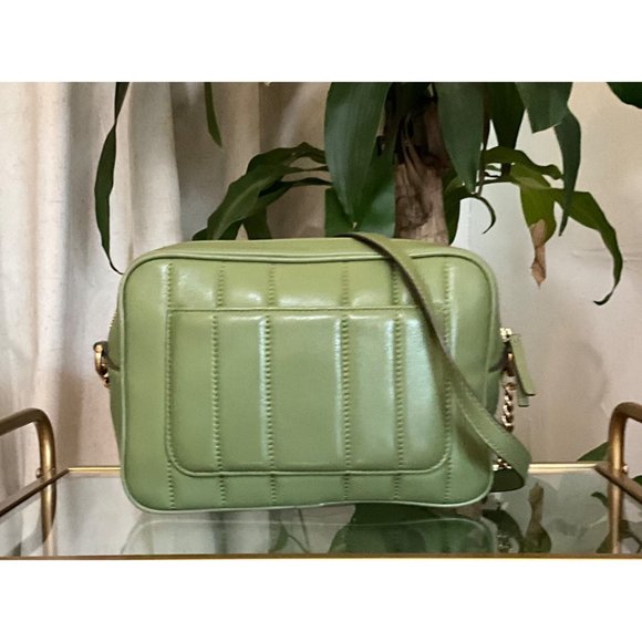 ♦️♦️ AUTHENTIC TORY BURCH GREEN QUILTED KIRA/WILMA HANDBAG ♦️♦️ - Picture 6 of 16